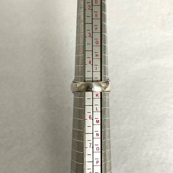 Sterling Silver 925 Marcasite Domed 8MM Tapered Band Ring Size 5 - Picture 9 of 16